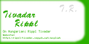 tivadar rippl business card